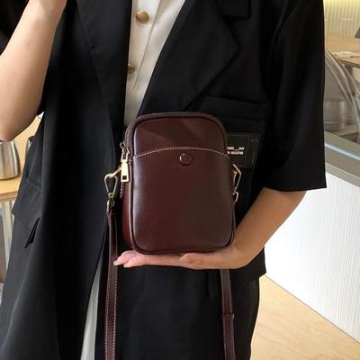 Tasche Damen Herbst Neu Erste Schicht Rindsleder Mini Handy Tasche Echtes Leder Modisch Vielseitig Damen Schulter Umhängetasche