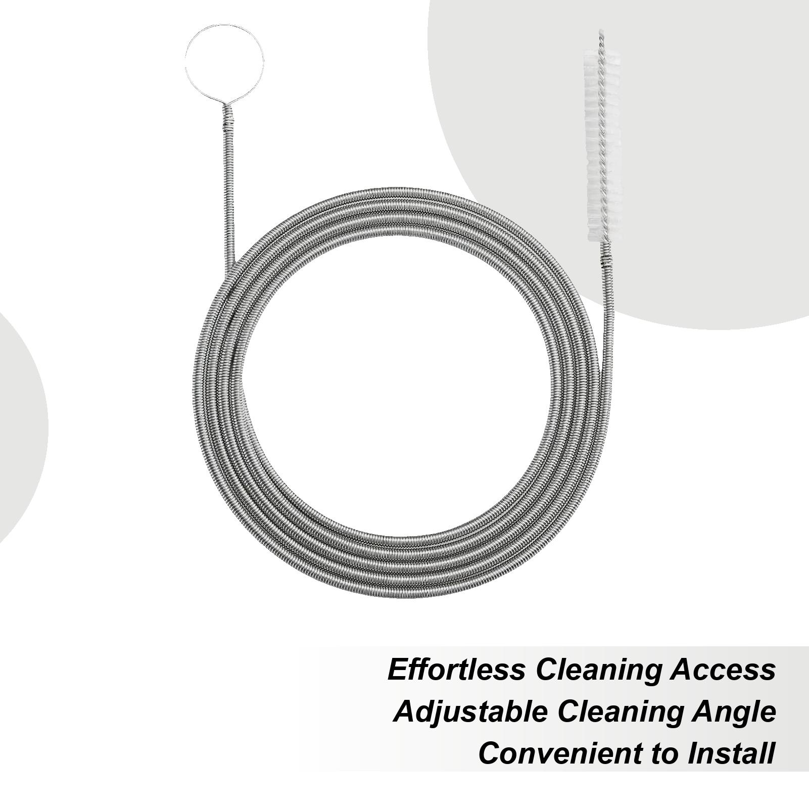 

Drain Cleaning Brush 59Inch Drain Cleaner Brush Sunroof Scrubber Automotive Care Accessories For Window Vehicle Sink Vent білий