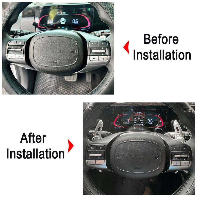 For Hyundai HB20 HB20S -2026, Accent BN7/Verna 2024 2025 Car Steering Wheel Paddle Shift DSG Extension Gear Stickers