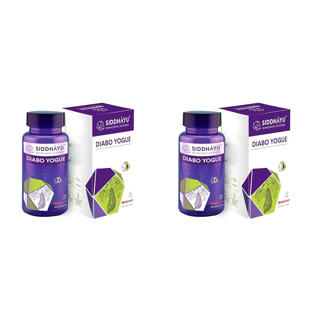 

Siddhayu Diabo Yogue Natural Diabetes Support Supplement 60 Tablets X Pack Of 2 For Healthy Blood Sugar And Metabolism