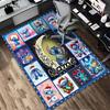 Custom Name Stitch Floral Living Room Non-Slip Area Rug Soft Carpet for Bedroom Kids Playroom Sofa Office Home Decor Doormat