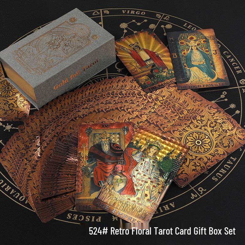 Waterproof Black PVC Tarot Cards - Colorful 78 Card Deck for Board Games