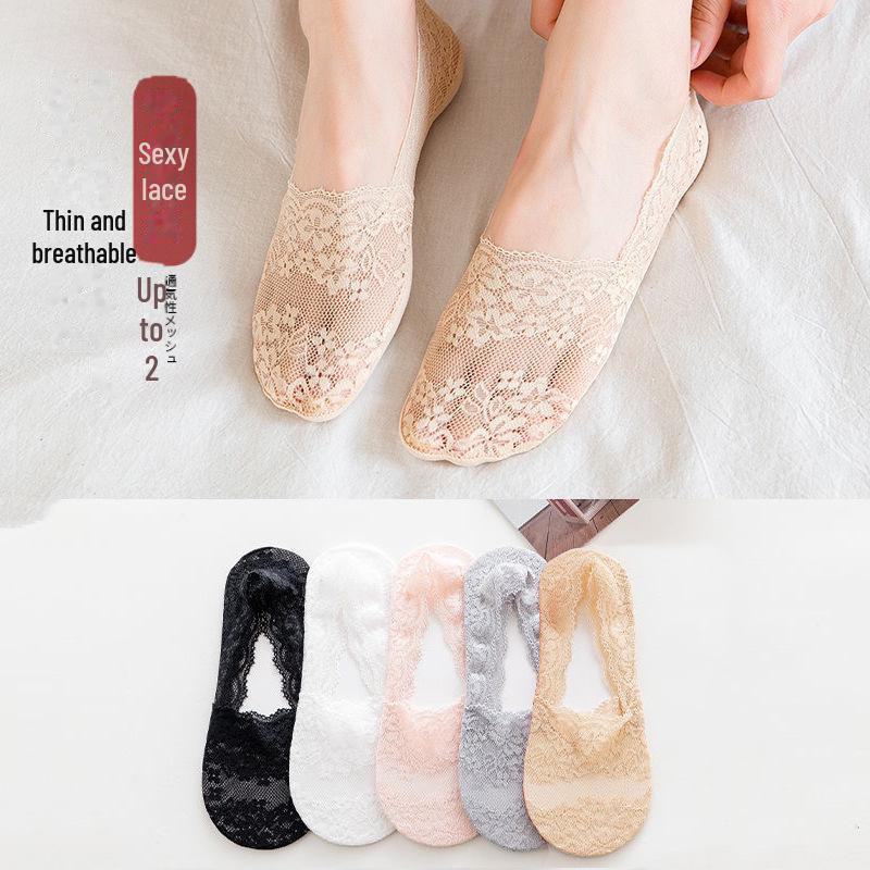 Damen Ultra-Dünne Rutschfeste Unsichtbare Eisseide Socken