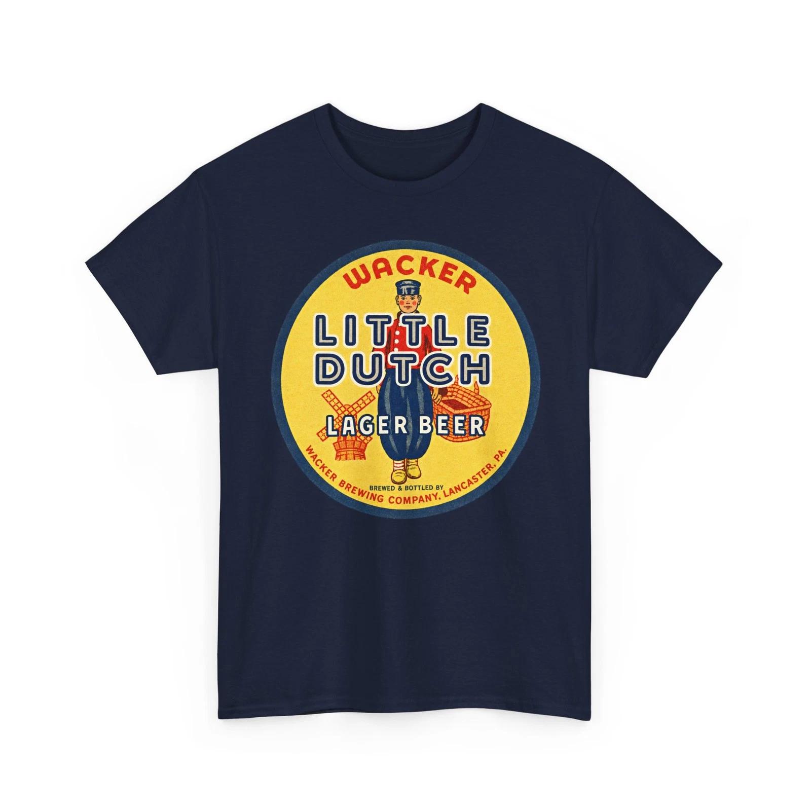 Little Dutch Lager Beer Wacker Brewing Lancaster PA Retro Breweriana T-Sirt L