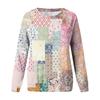 Women's Fashion Casual Long Sleeve Christmas Printed Neck Sweatshirt Top