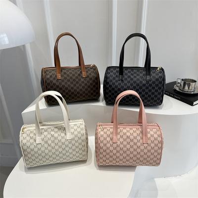 Summer Women's Vintage Retro Boston Square Pillow Bag - Minimalist Chic Underarm Handbag for Daily Casual Beach Party