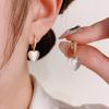 Fashion Sweet Cat Eye Stone Heart Drop Earrings For Women
