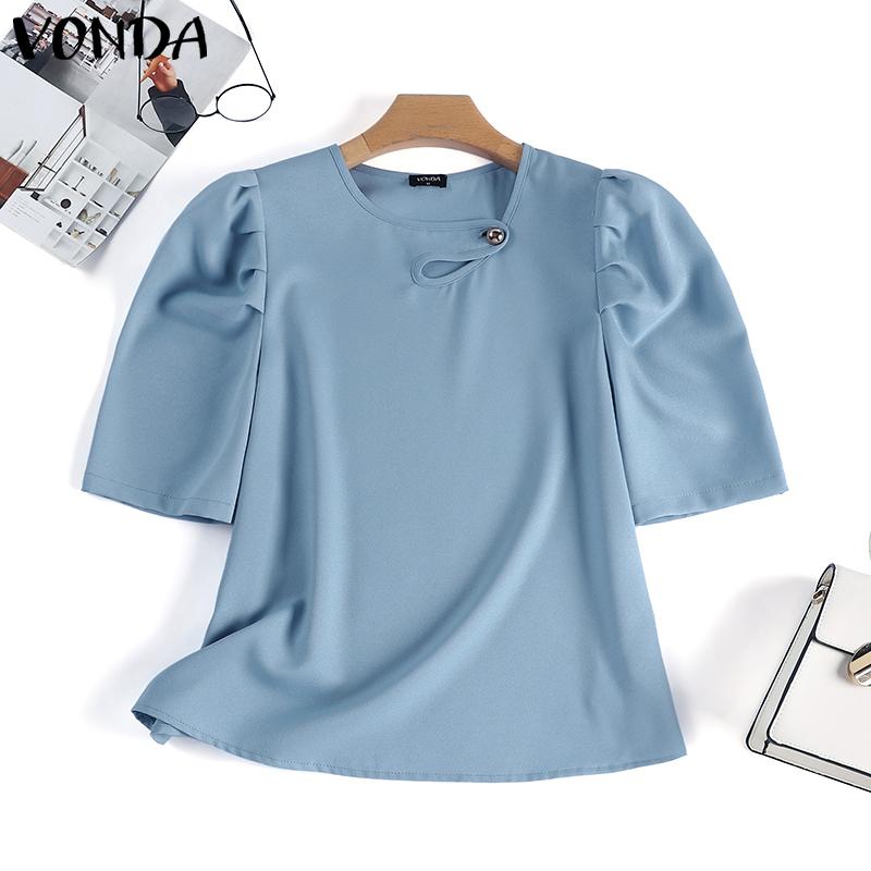 

VONDA Летние женские свободные топы с пышными рукавами Causla