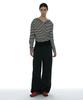 PARTIMENTO WOMEN 2Way Belted Layered Parachute Pants_Black