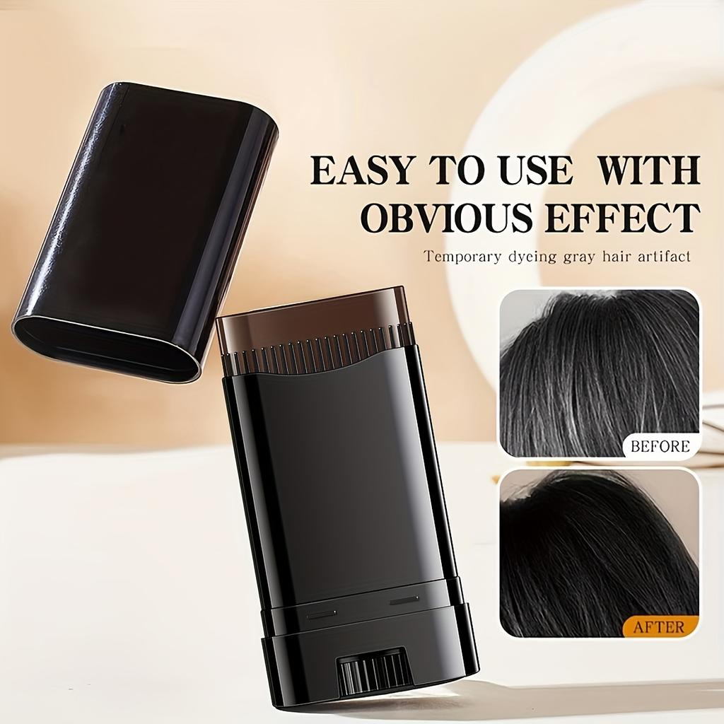 3-In-1 Hair Coloring Stick with Comb Teeth,Temporary Hair Color Corrector,Quick Gray Coverage,Unisex 20g Portable Hair Dye Stick