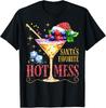 Santa's Hot Mess Drinking Holiday Xmas Martini Margarit T-Shirt Unisex T-Shirt