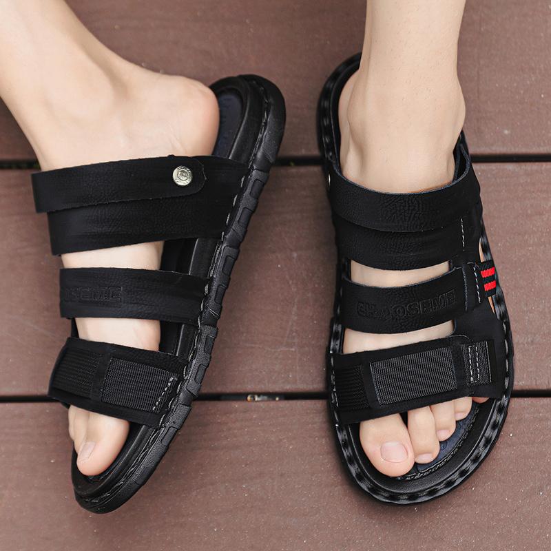 Sommer Herren Outdoor Sandalen Weiche Sohle Rutschfeste Flip-Flops Zuhause Indoor Flache Hausschuhe Strand Flip-Flops Sandalen Herrenschuhe