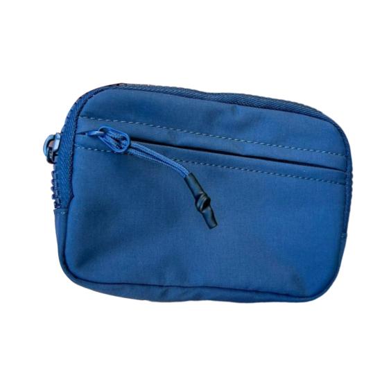 

Портативный держатель для карт, мини-кошелек на молнии с несколькими отделениями, водонепроницаемый маленький размер, большая вместительная сумка-брелок на молнии темно-синий