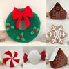 Christmas Cartoon Snow House Wreath Snowflake Candy Plush Toy Gift Children