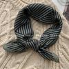 70x70cm Lightweight Square Scarf Women Vintage Black Floral Print Silk-Feel Neck Wrap UV Protection Stylish Accessory
