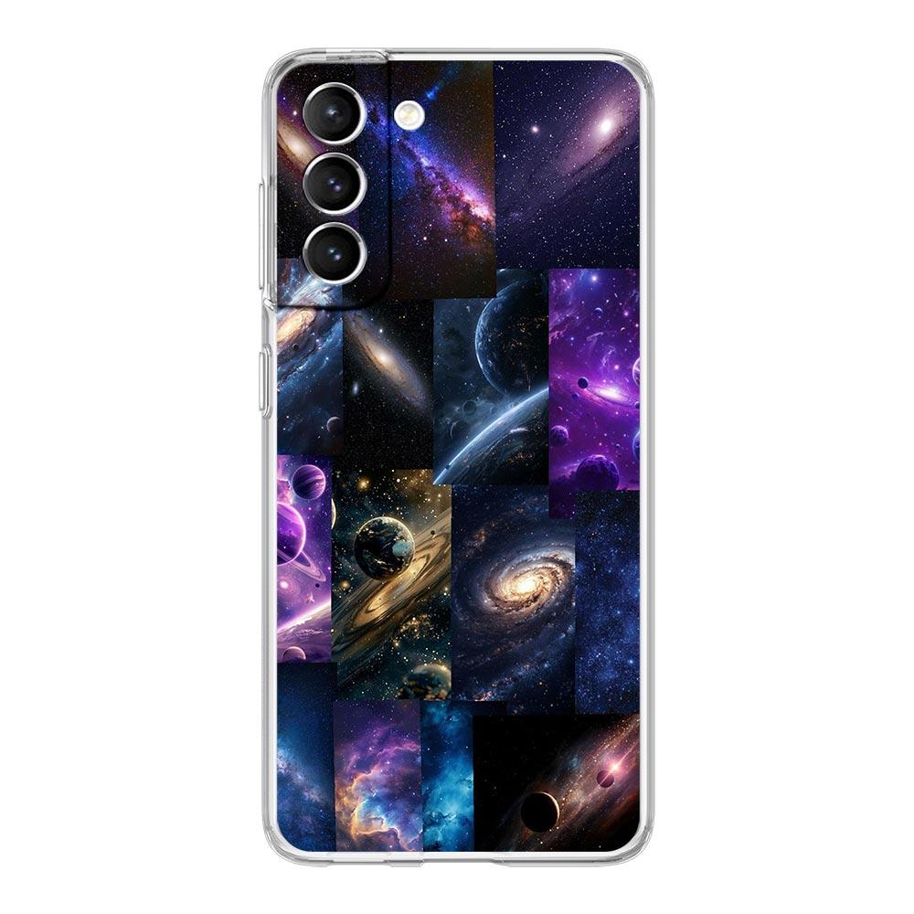 Transparent Phone Case Cover for Samsung Galaxy S25 S24 S23 S22 S20 S21 FE Ultra S25 Edge Plus 5G Capas Universe Starry Sky Moon