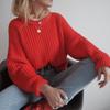Loose Autumn Sweater Women  Korean Elegant Knitted Sweater Oversized Warm Female Pullovers