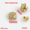 10MM Octagonal Football Studs: Polygonal Decorative Rivets & Bottom Protective Feet for Bags