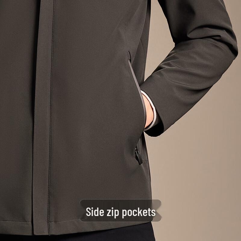 Men's High-Elastic Outdoor Down Jacket with Detachable Hood