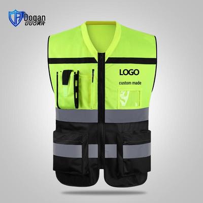 Reflective Multi-Pocket Safety Vest for Traffic and Construction Workers