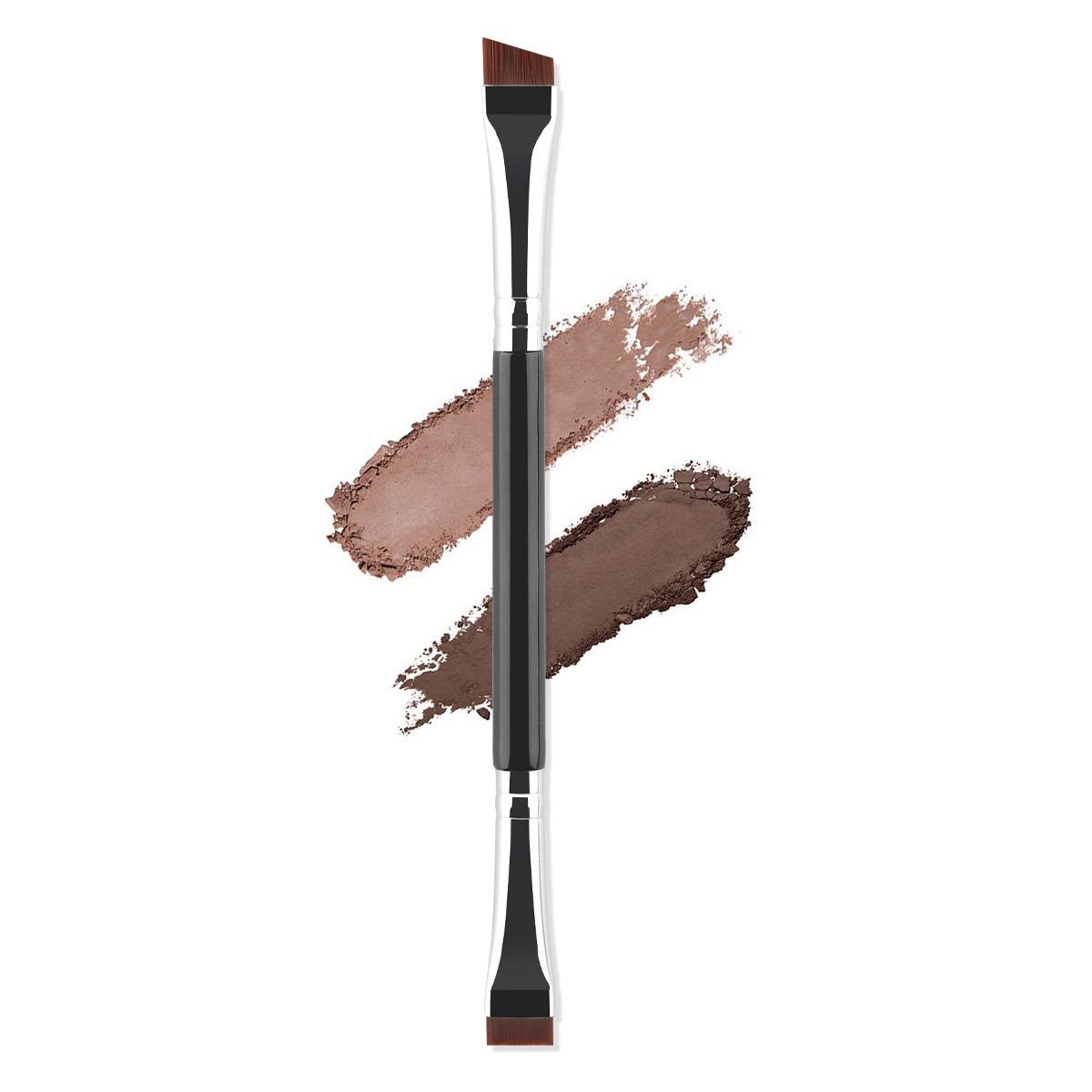 Dual-Headed Ultra-Thin Eyeliner & Brow Brush Set with Angled Flat Head for Lower Eyelid, Crease, Cheekbone, and Eyeliner Makeup