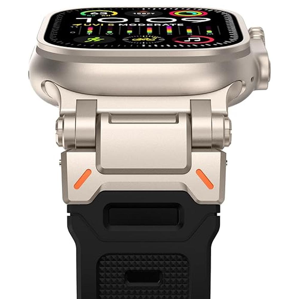 Bracelet Pour Apple Watch Ultra 2 Bande 49mm 45mm 44mm 42mm 44 mm Robuste métal+Silicone Bracelet correa iWatch Series 9 6 5 4 7 8 SE