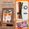 Festive Persimmon Ruyi Twist Stick DIY Photo Frame Kit with Preserved Flower Ornament Gift.