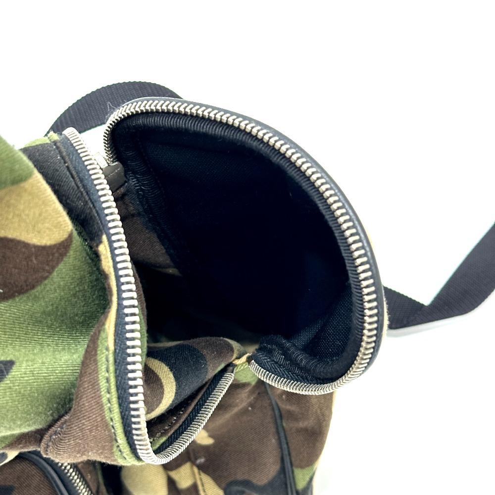 SAINT LAURENT PARIS 437110 Multi-pocket camouflage Backpack Canvas/Leather Green