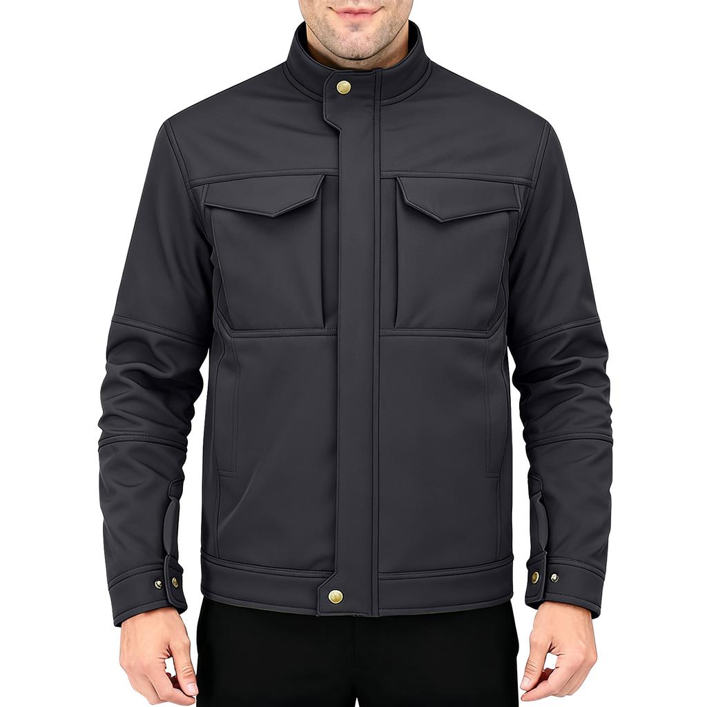 Men's Winter Solid Color Jackets Men's Fashion Trend Jackets Breathable Windproof Jackets Outdoor Sports Jackets