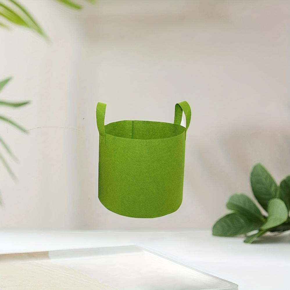 1 Pc Non-woven Balcony Planting Bag - Green Gray Felt Plant Bag, Ideal for Roses, a Beautiful Green Plant Beautification Bag