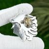 925 Silver Oval Natural White Quartz Mother Bezel Wedding New Pendant Jewelry