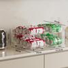 Retractable Transparent Double-Layer Refrigerator Storage Box for Easy-Pull Beverage Cans