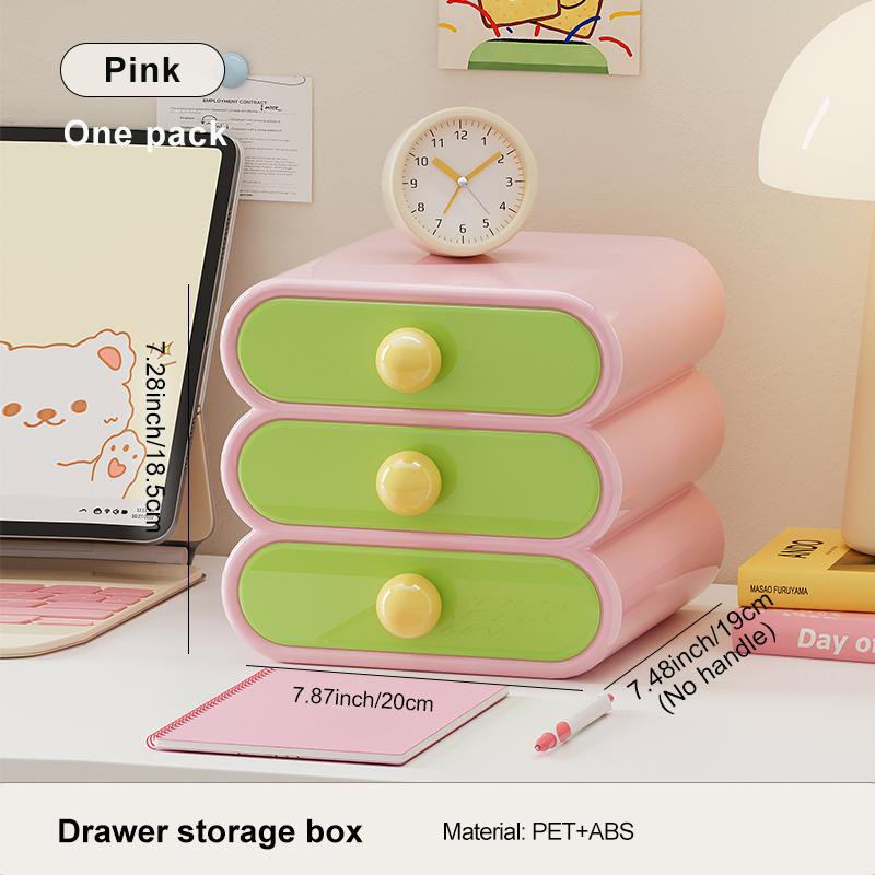 Uforu Dopamine Desktop Organizer – 3-Tier Drawer Multi-Function Stationery Shelf for Office & Dorm