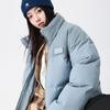 Couple Winter Outfit Color Blocked Casual Couple Jacket Stand Up Collar Cotton Jacket