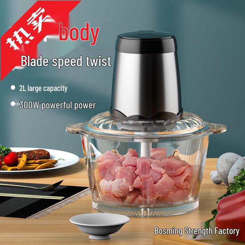 Multi-Functional Electric Meat Grinder & Food Processor for Home Use - Chops Vegetables, Makes Dumpling and Meat Fillings, Garlic Paste, and More