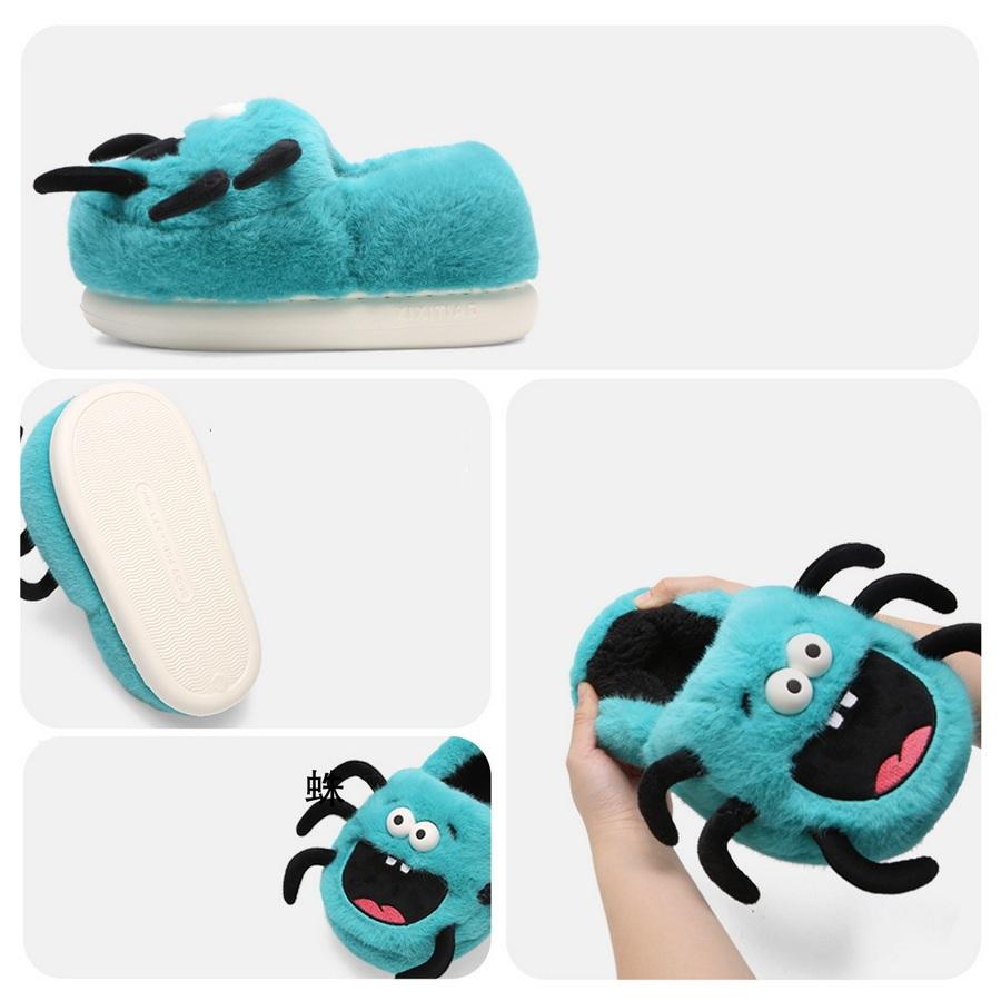 Mode Neu blau Spinne Hausschuhe Damen lustig Tier Slipper Damen kreativ Cosplay Hausschuh Haus warme Schuhe Unisex Slipper