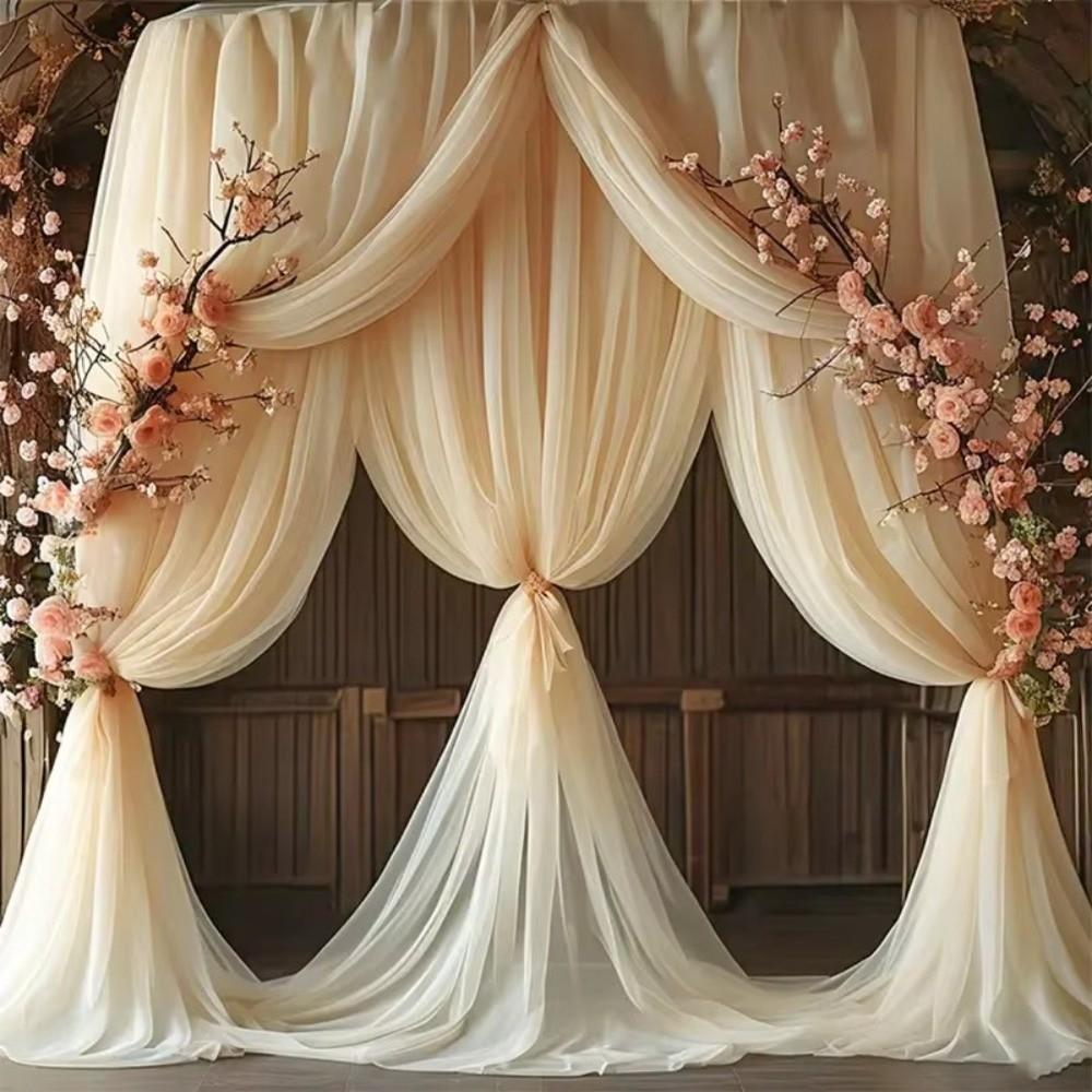 Elegant Tulle Tulle Sheer Table Runner Boho Rustic Chiffon Table Runner  Party Banquet