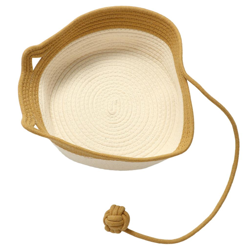 Handwoven Cotton Rope Cat Bed Multifunctional Exquisite Comfortable Cat House Bed for Pet Supplies