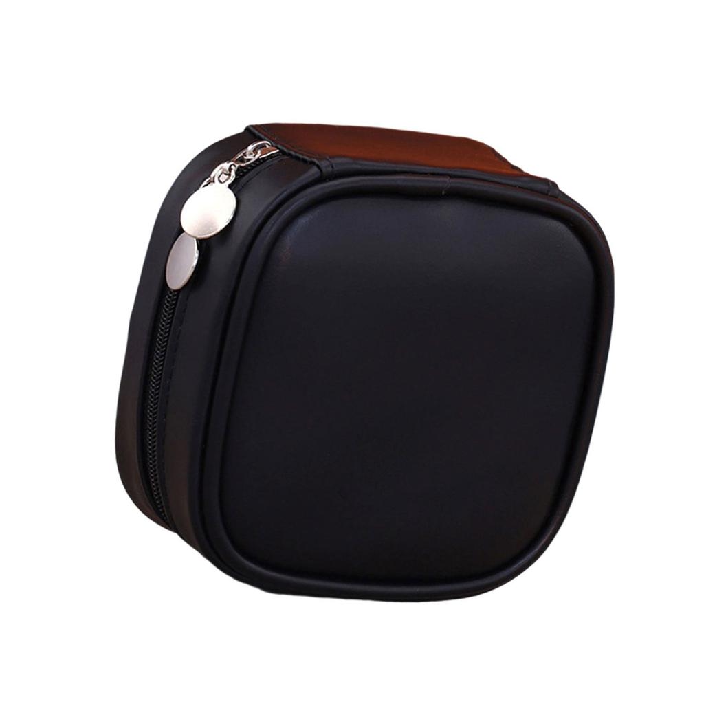 Soft Leather Jewelry Travel Pouch Pull Cord Closure System For Organizing Necklaces Earrings Bracelets Storage Box