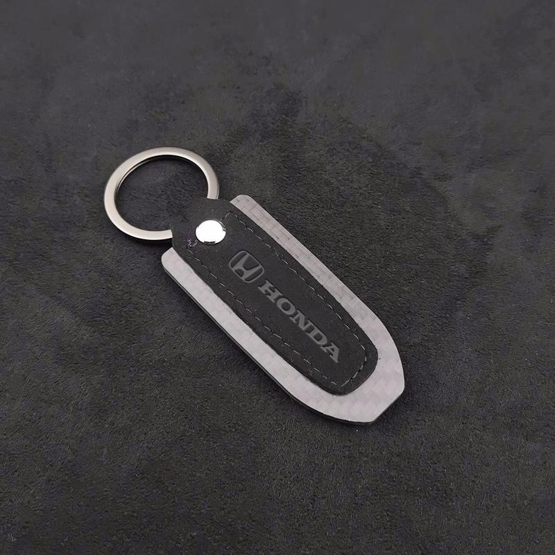 Carbon Fiber Car Keychain Buckle Key Rings Buckle Gift For Honda XRV City Accord Fit Jazz Pilot CRV Odyssey Passport Shuttle HRV TT5