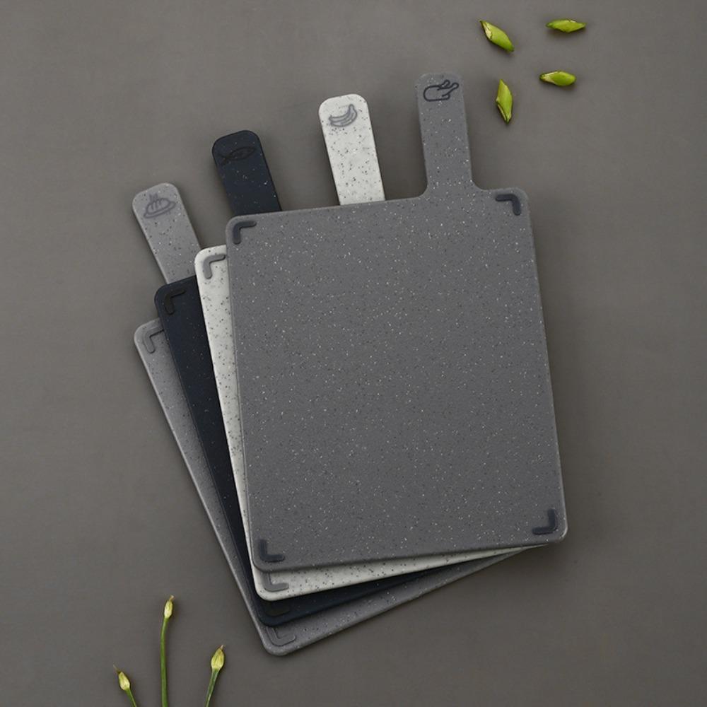 4 Pieces with Storage Rack Classification Cutting Board Non-slip Slicing Board  Complementary Foods