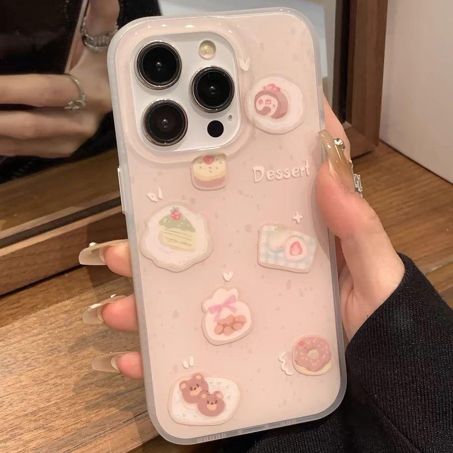 

Bear Cake Phone Case for Apple 17 Pro Max & 16 Pro - Soft, Protective Design for Apple 15 17