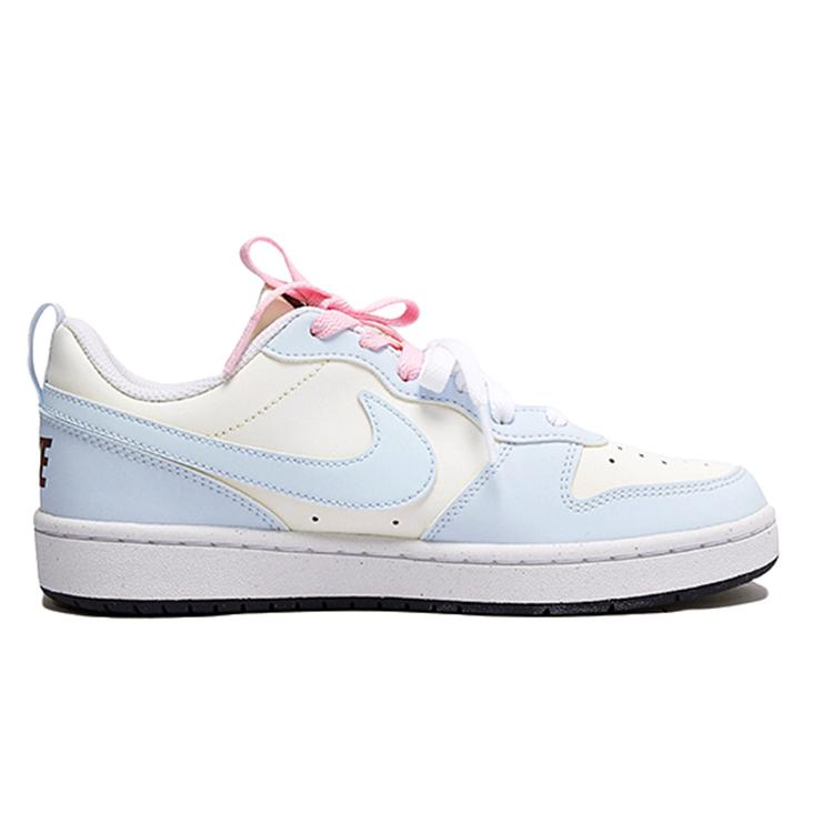 Nike Court Borough Skateboard Shoes Women's Low Top Pink/White/Blue FV8120-141(Team15-)