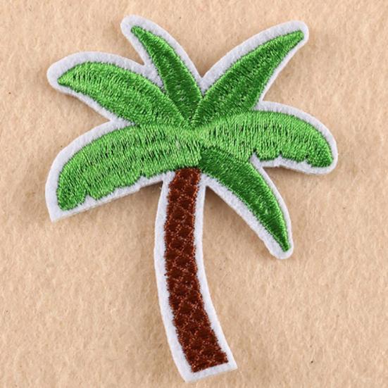 5Pcs Coconut Palm Tree Embroidered Patch Iron on Patch DIY Sewing