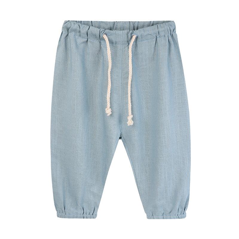 Children's Cotton and Linen Trousers Spring and Summer Thin Linen Pants Harem Pants Baby Mosquito Bloomer Pants