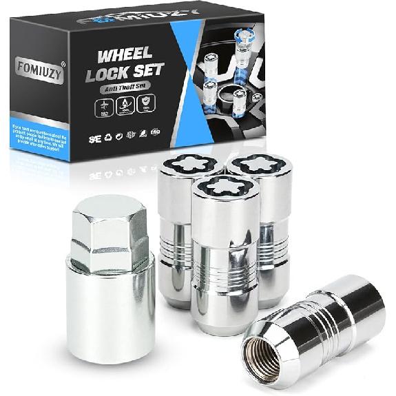 Wheel Lock Lug Nut Set M12 X 1.5 Anti Theft Fit Honda Accord Civic CRV Odyssey Acura Hyundai Accent Kia Lexus Mazda Toyota 4Runner Camry FJ Cruiser