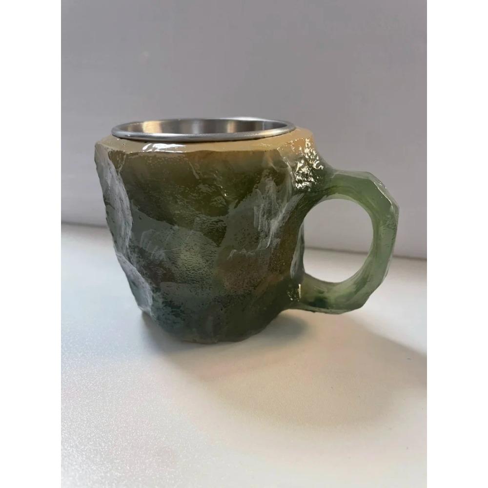 400ML Pohár na vodu Křišťálová pryskyřice Šálek na kávu Elegantní Luxusní Minerální Velkoobjemový Nádobí na nápoje Čajový šálek Pryskyřicový dárek Domácí potřeby