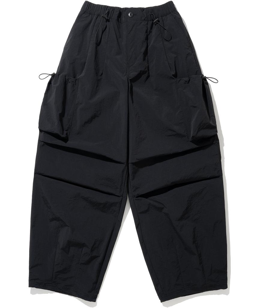 NOT4NERD Nylon Big Pocket Parachute Pants - Black