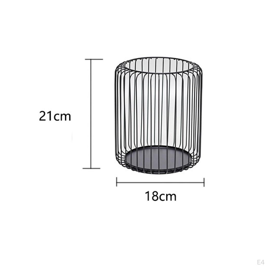 Hollow Lantern Candle Holder Metal Candlestick Retro Style Stand for Home