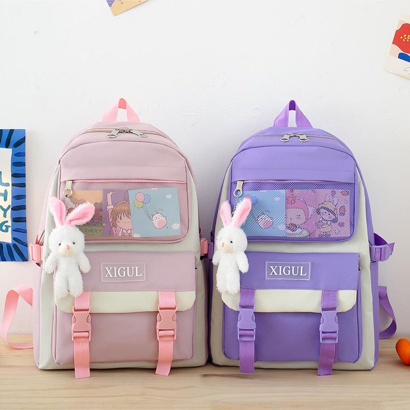Multi-piece schoolbag female Korean version Japanese lightweight junior school backpack 3rd to 5th and 6th grade primary school students girl backpack